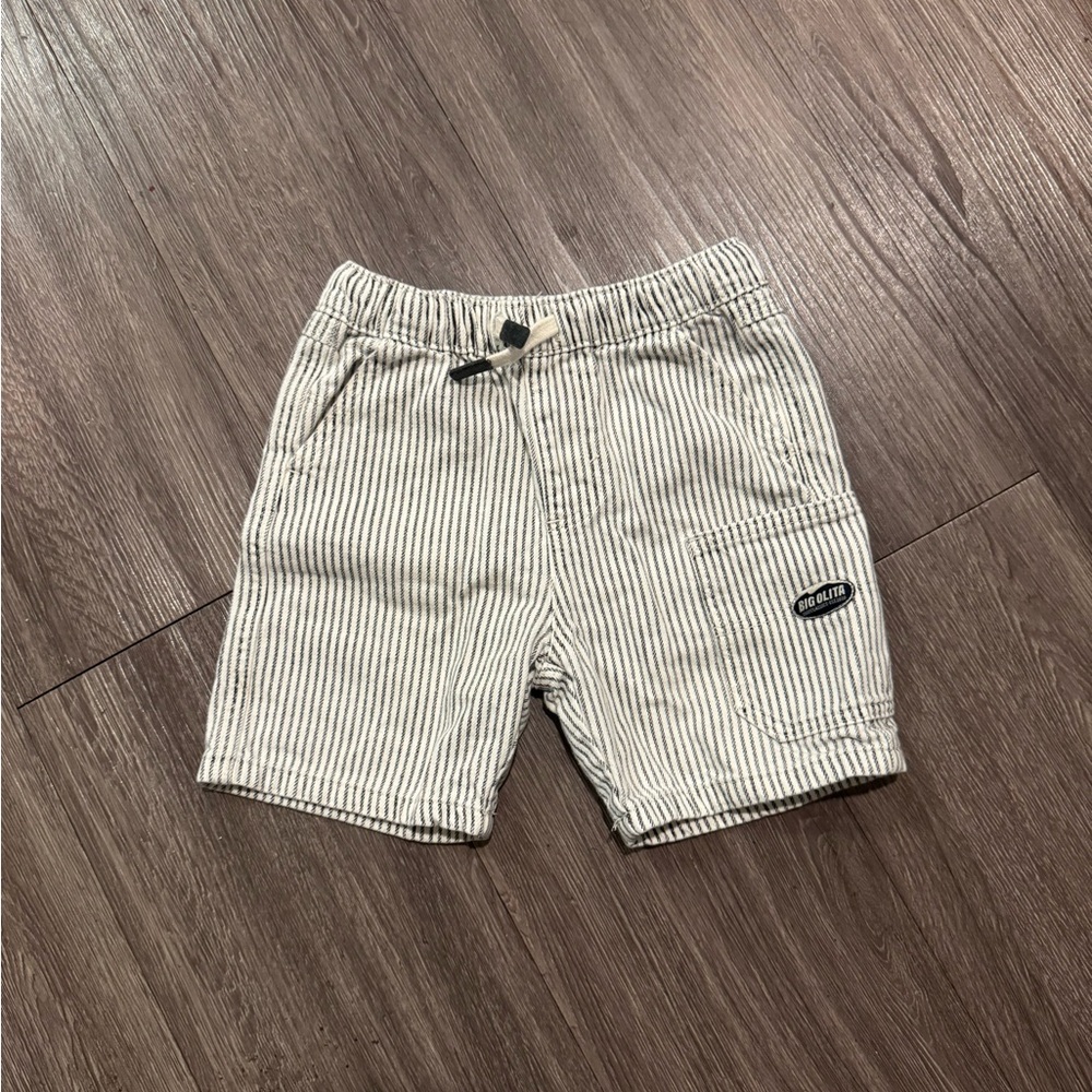 Zara Kids Black and White Striped Shorts